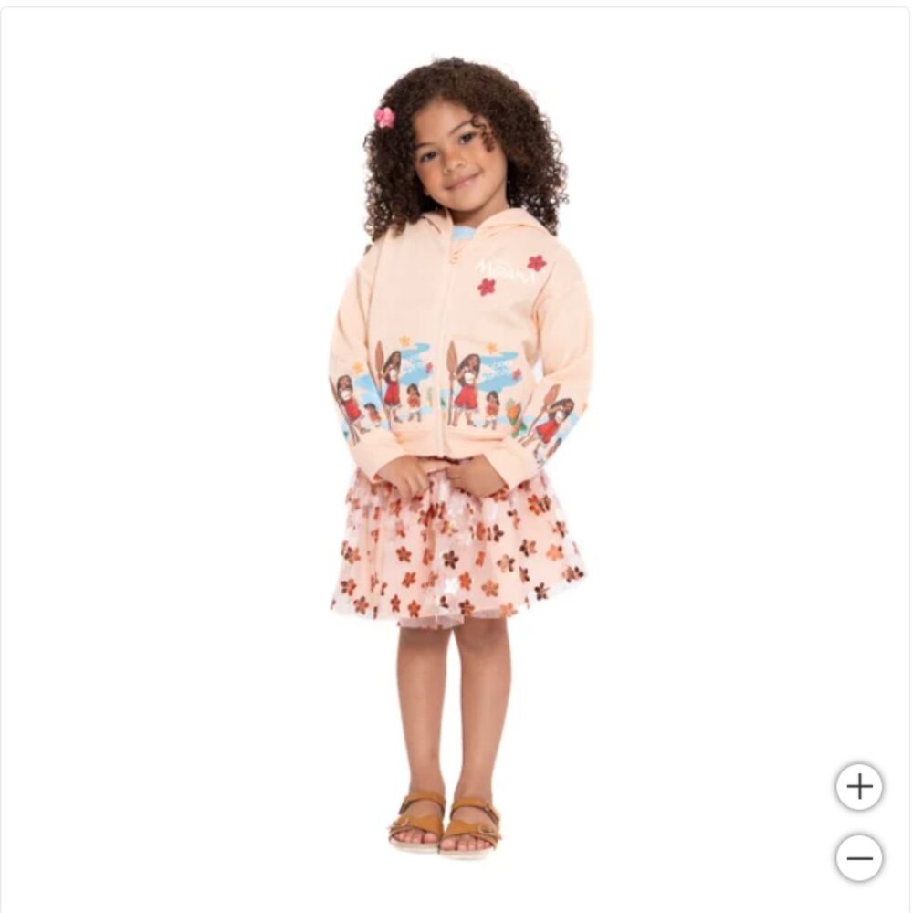 Moana Disney 3-Piece Set TuTu Tee and Jacket Brand New with Tags